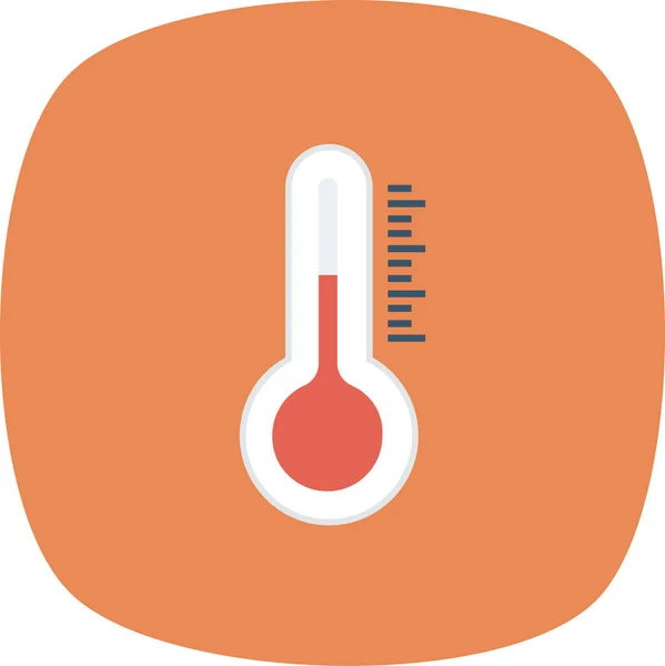 Εικονίδιο Μετρητή Θερμοκρασίας Θερμότητας Επίπεδη Στυλ — Διανυσματικό Αρχείο