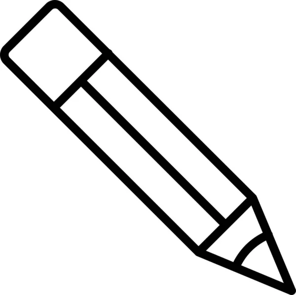Lápis Desenhar Ícone Edição Estilo Esboço —  Vetores de Stock