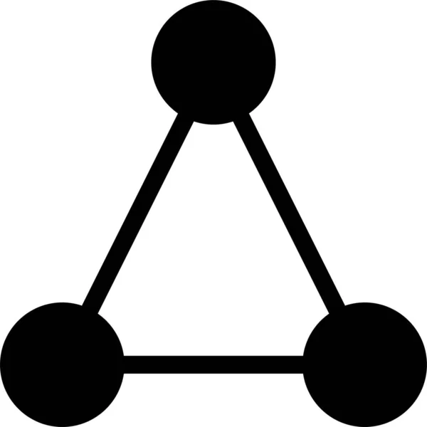 Verbinding Link Netwerk Icoon Solide Stijl — Stockvector