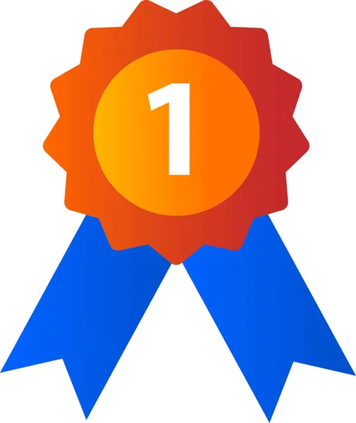Number one 1st place winner sign in flat style Vector Image