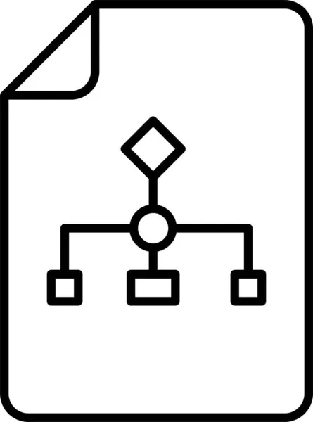 Ícone Gráfico Hierarquia Rede — Vetor de Stock