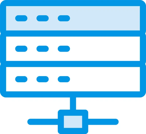 Connecter Icône Réseau Base Données Dans Style Contour Rempli — Image vectorielle