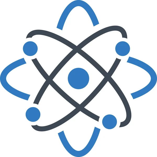 Значок Молекули Науки Про Атом Плоскому Стилі — стоковий вектор