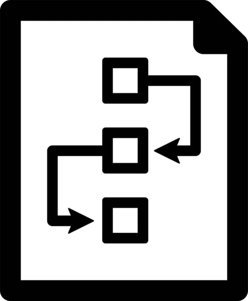 Planificación Plan Proyecto Icono Estrategia Estilo Sólido — Archivo Imágenes Vectoriales