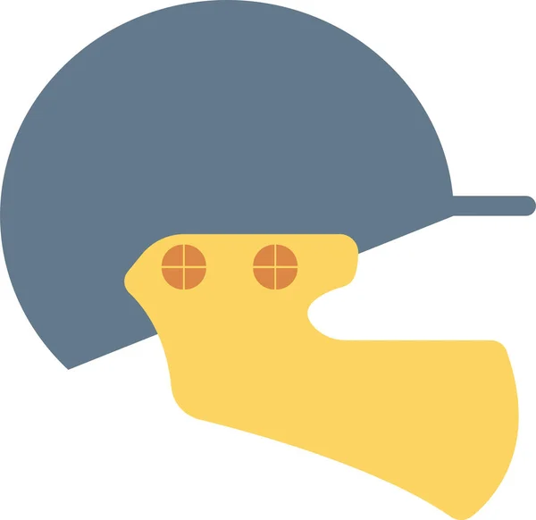 Hardhat Helmet Protection Icon Flat Style — Stock Vector
