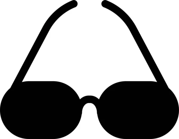 Icono Gafas Moda Ojo Estilo Sólido — Vector de stock