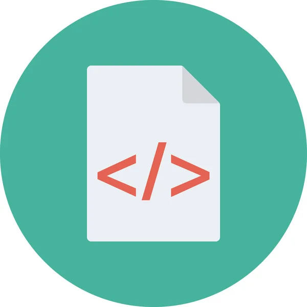Кодове Кодування Html Значок Плоскому Стилі — стоковий вектор