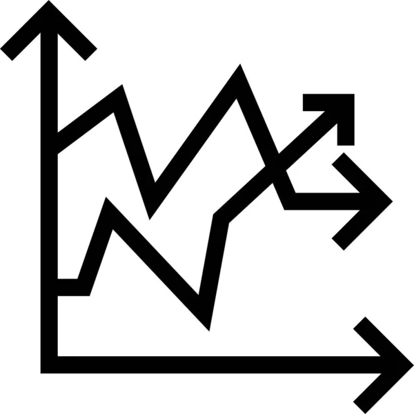 Ícone Monitoramento Gráfico Analítico Estilo Esboço —  Vetores de Stock