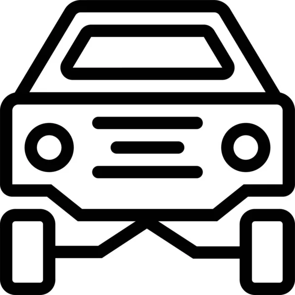 Auto Racen Pictogram Grote Lijnen Stijl — Stockvector