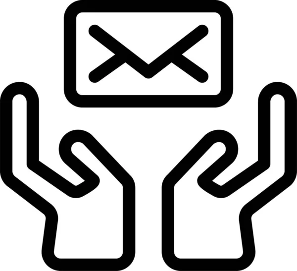 Icône Enveloppe Messagerie Livraison Dans Style Outline — Image vectorielle
