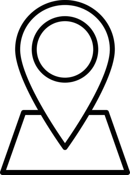 Ikona Umístění Mapy — Stockový vektor