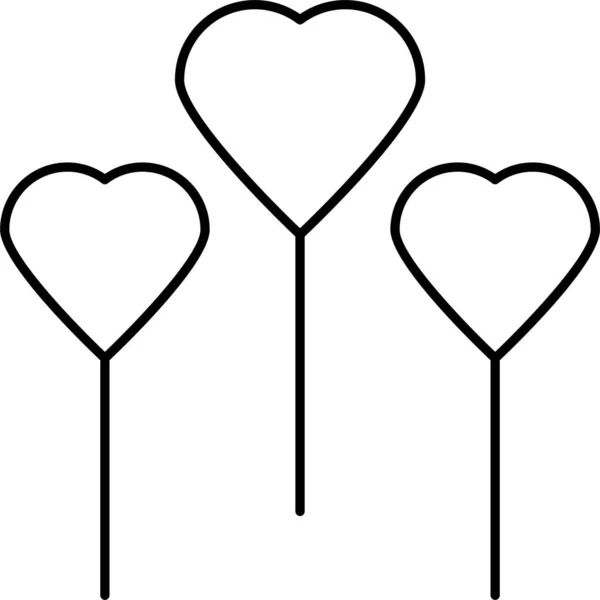Kærlighed Valentine Hjerte Ikon Kærlighed Romantik Kategori – Stock-vektor