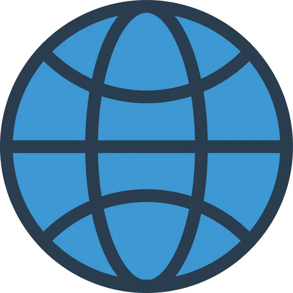 Значок Земної Кулі Gps Заповненому Стилі — стоковий вектор