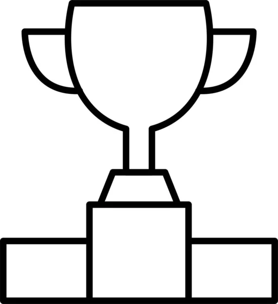 Επίτευγμα Εικονίδιο Κύπελλο Απονομής Στυλ Περίγραμμα — Διανυσματικό Αρχείο