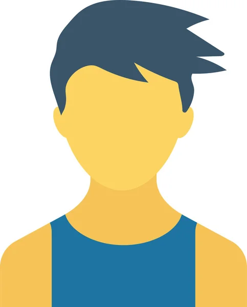 Avatar Boy Male Icon Flat Style — Stock Vector