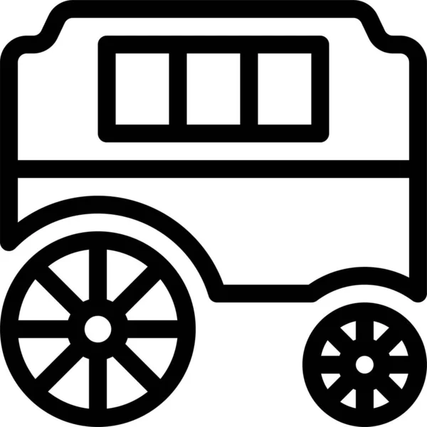 Bagi Icono Del Transporte Público Estilo Esquema — Vector de stock