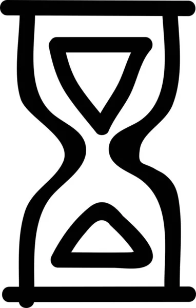Uhr Stundenplan Symbol Outline Stil — Stockvektor