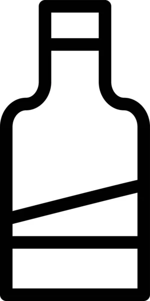 Alkohol Botol Minum Ikon Dalam Gaya Outline - Stok Vektor