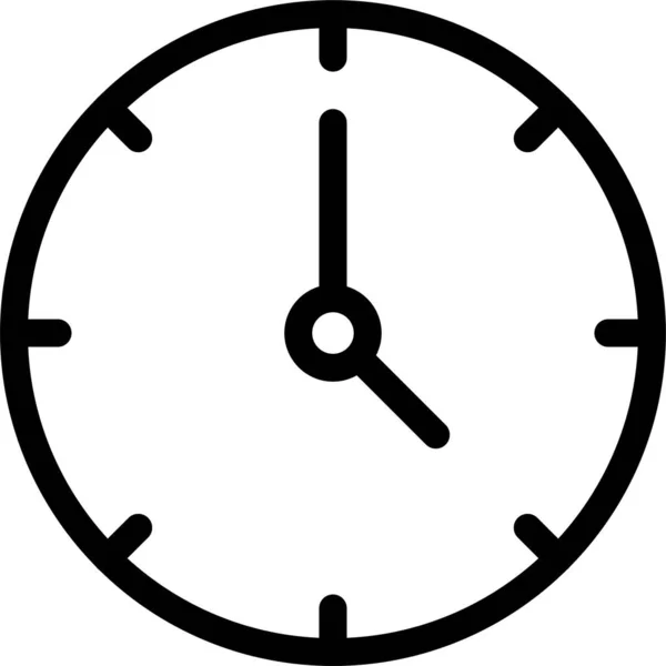 轮廓形式的闹钟时间图标 — 图库矢量图片
