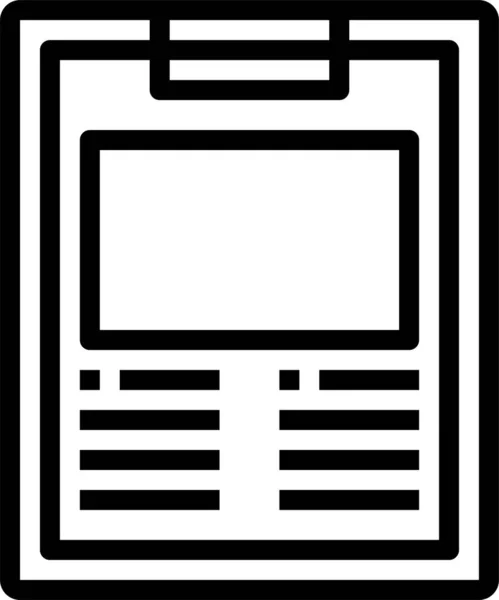 Ikona Firemního Papíru Stylu Osnovy — Stockový vektor