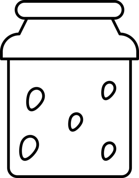 Apparatuur Glazen Pot Pictogram Omtrek Stijl — Stockvector