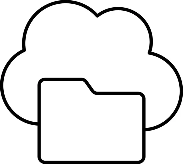 Datensymbol Cloud Computing — Stockvektor