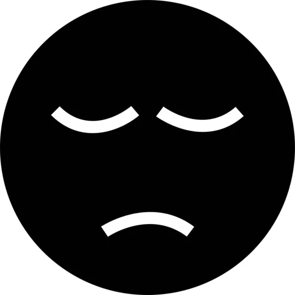 Emoji Emotion Wesentliches Symbol Solidem Stil — Stockvektor