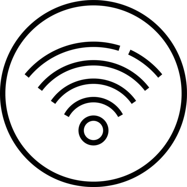 Wifi Verbindung Internet Symbol Umriss Stil — Stockvektor