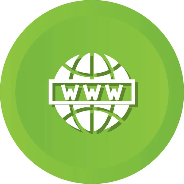 Wereldbol Internationaal Icoon Badge Stijl — Stockvector