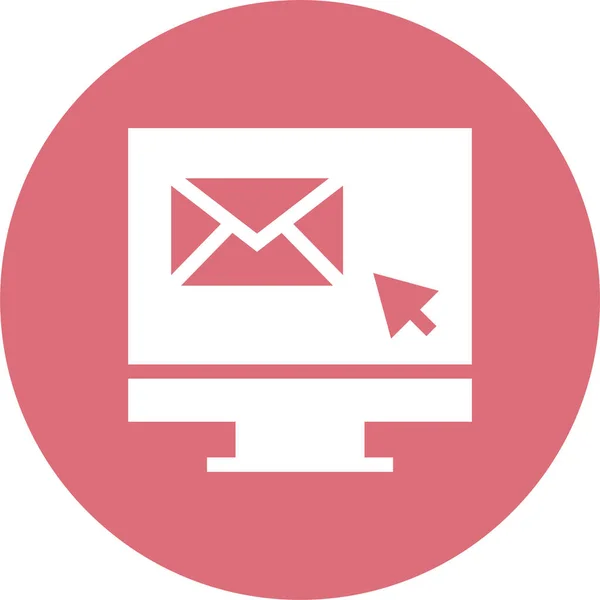 Computadora Email Lcd Icono Estilo Insignia — Vector de stock