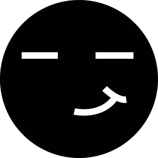 Emoji Emotion Essential Icon Solid Style — Stock Vector