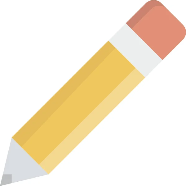 Crayons Dessinent Icône Art Dans Style Plat — Image vectorielle