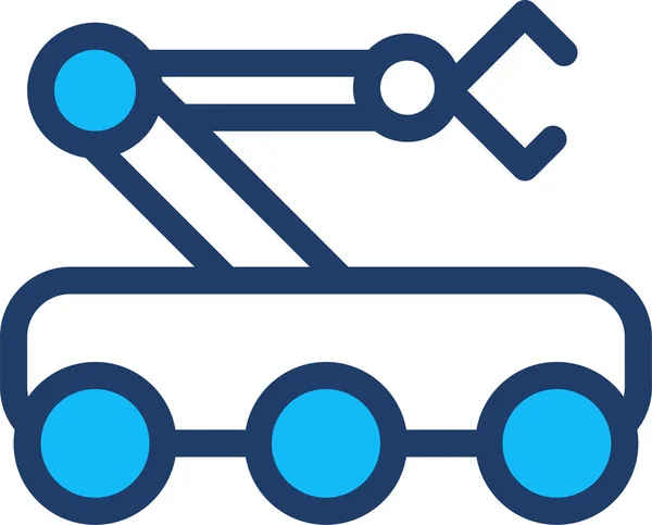 Machince Robot Tanker Icon Filled Outline Style — Stock Vector