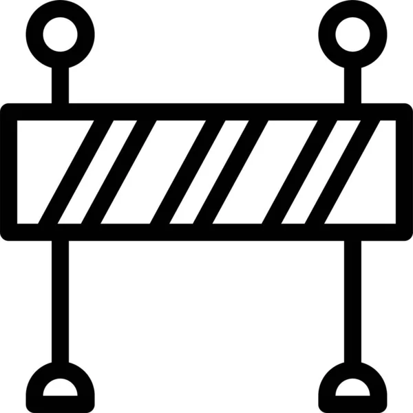 Barriereblockrand Symbol Umrissstil — Stockvektor