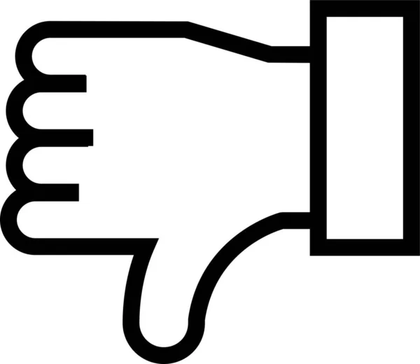 Dislike Thumb Icon Outline Style — Stock Vector
