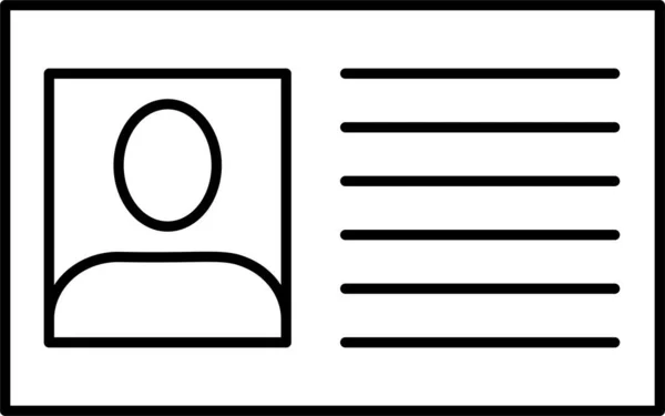 Badge Kartu Ikon Dalam Gaya Outline - Stok Vektor