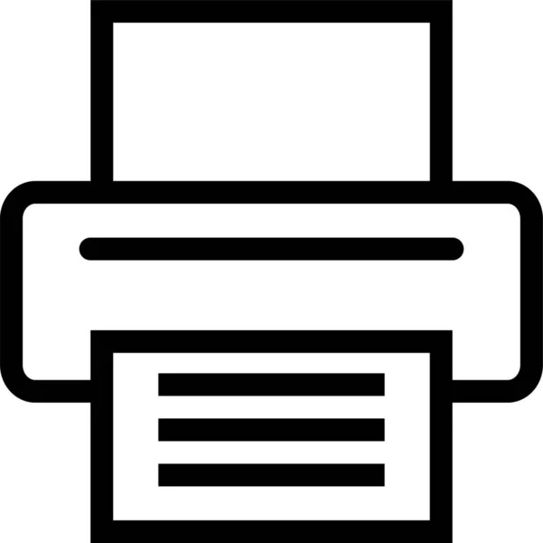 Périphérique Icône Fax Numérique Dans Style Contour — Image vectorielle