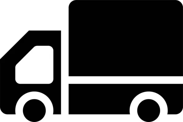 Auto Deliver Logistic Icon Solid Style — Stock Vector