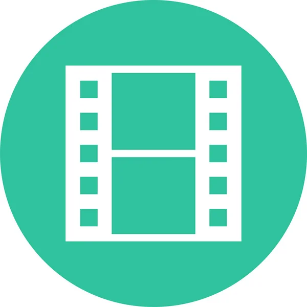 Klipp Film Ikon Badge Stil — Stock vektor