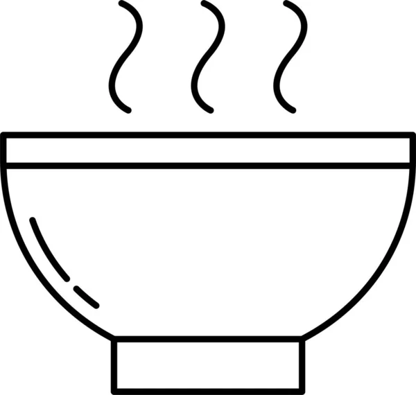 Bol Soupe Nourriture Icône — Image vectorielle