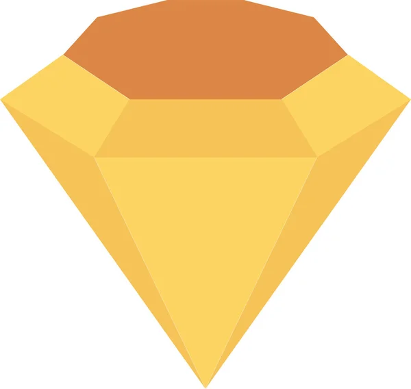 Diamant Juvel Rubin Ikon Platt Stil — Stock vektor
