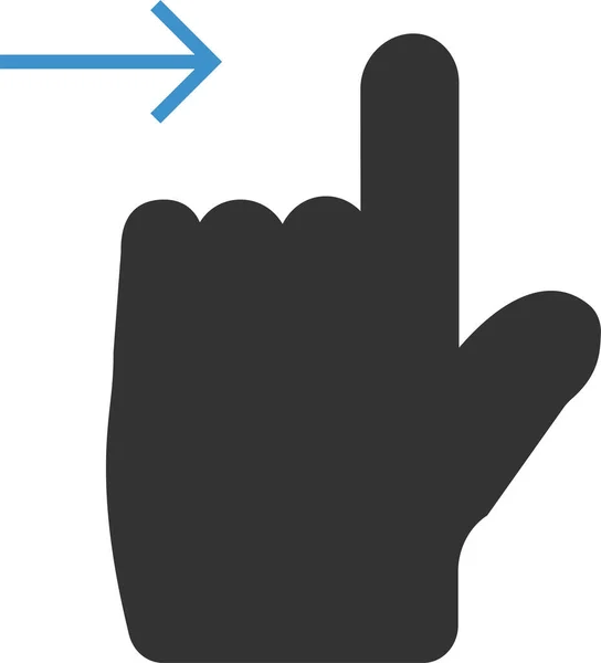 Finger Gesture Mobile Icon Flat Style — Stock Vector