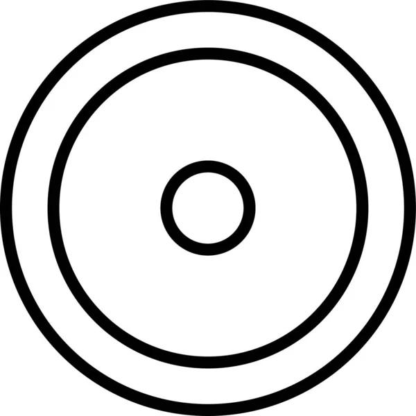 Цель Цель Иконка Фокуса Стиле Абрис — стоковый вектор