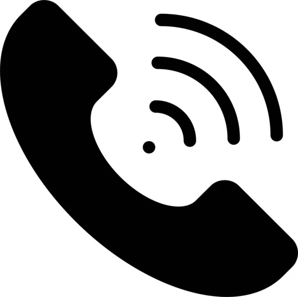 Chamar Ícone Telefone Móvel Estilo Sólido —  Vetores de Stock