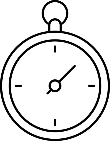 Délai Chronomètre Icône Chronomètre Dans Style Contour — Image vectorielle
