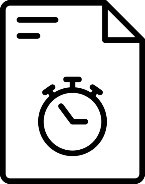 Fahrplan Fahrplan Zeitsymbol Umrissstil — Stockvektor