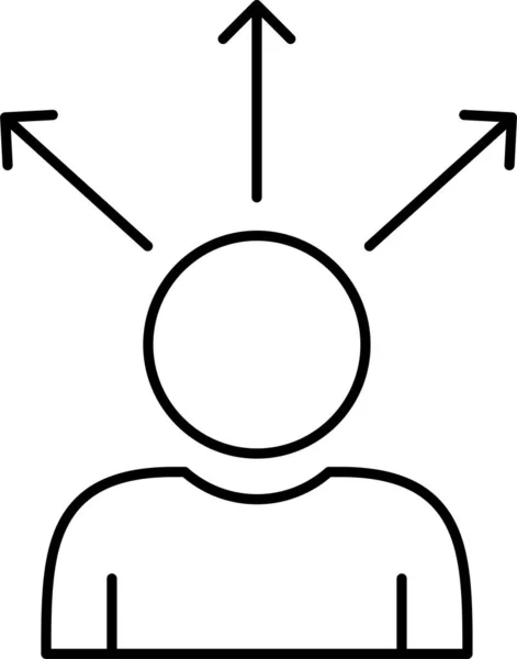 Ikona Osoby Avatar Účtu Stylu Osnovy — Stockový vektor
