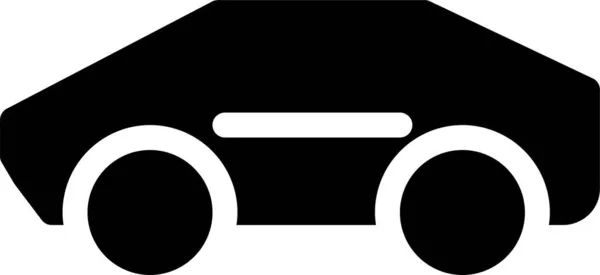 ソリッドスタイルの自動車レースアイコン — ストックベクタ