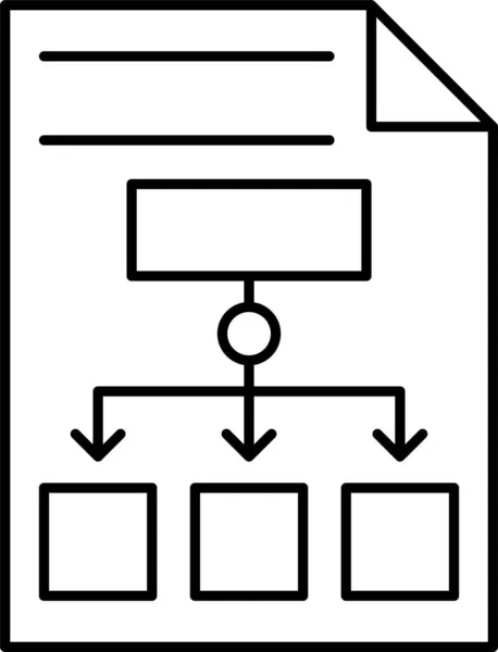 Diagramm Dokument Dateisymbol Outline Stil — Stockvektor