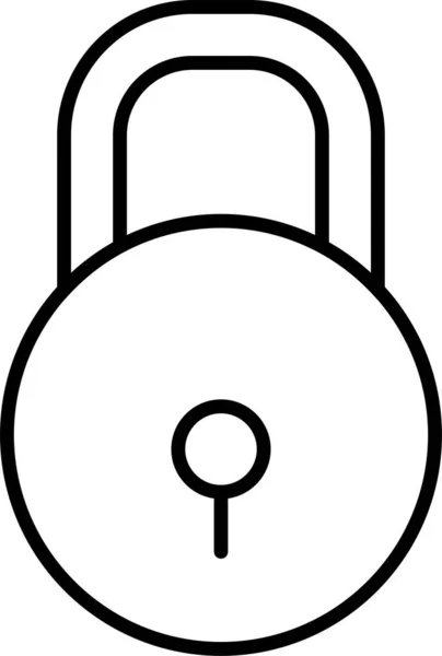 Schlüsselschloss Gesperrt Symbol Outline Stil — Stockvektor